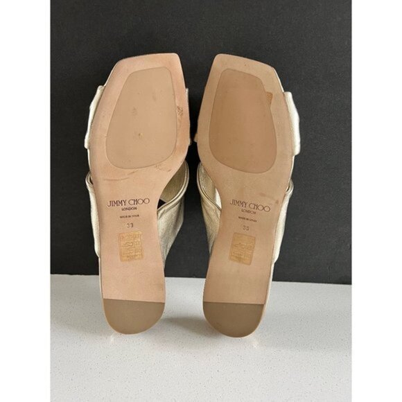 Jimmy Choo Narisa gold leather flat sandals Size 38 - Picture 6 of 9